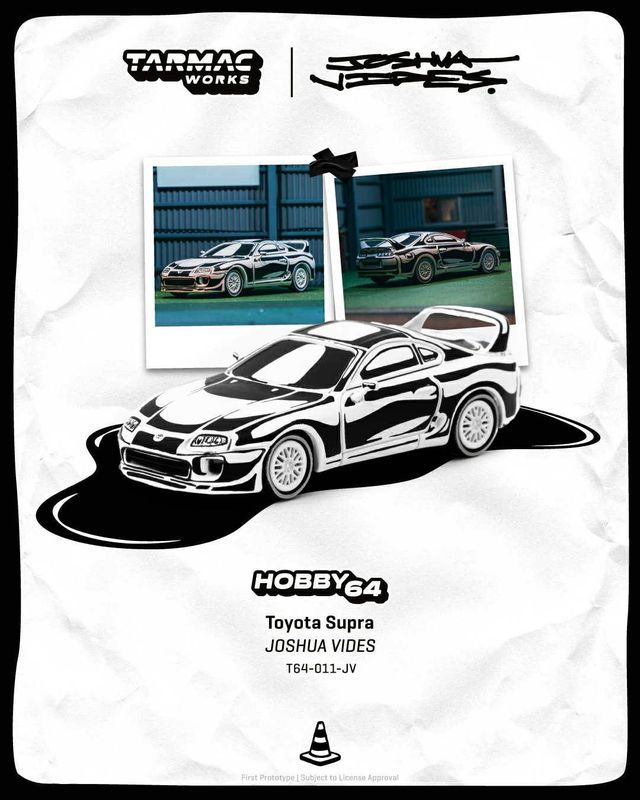1:64 Tarmac - Toyota Supra, Designed by Joshua Vides, chrome 1:64 Tarmac - Toyota Supra, Designed by Joshua Vides, chrome
