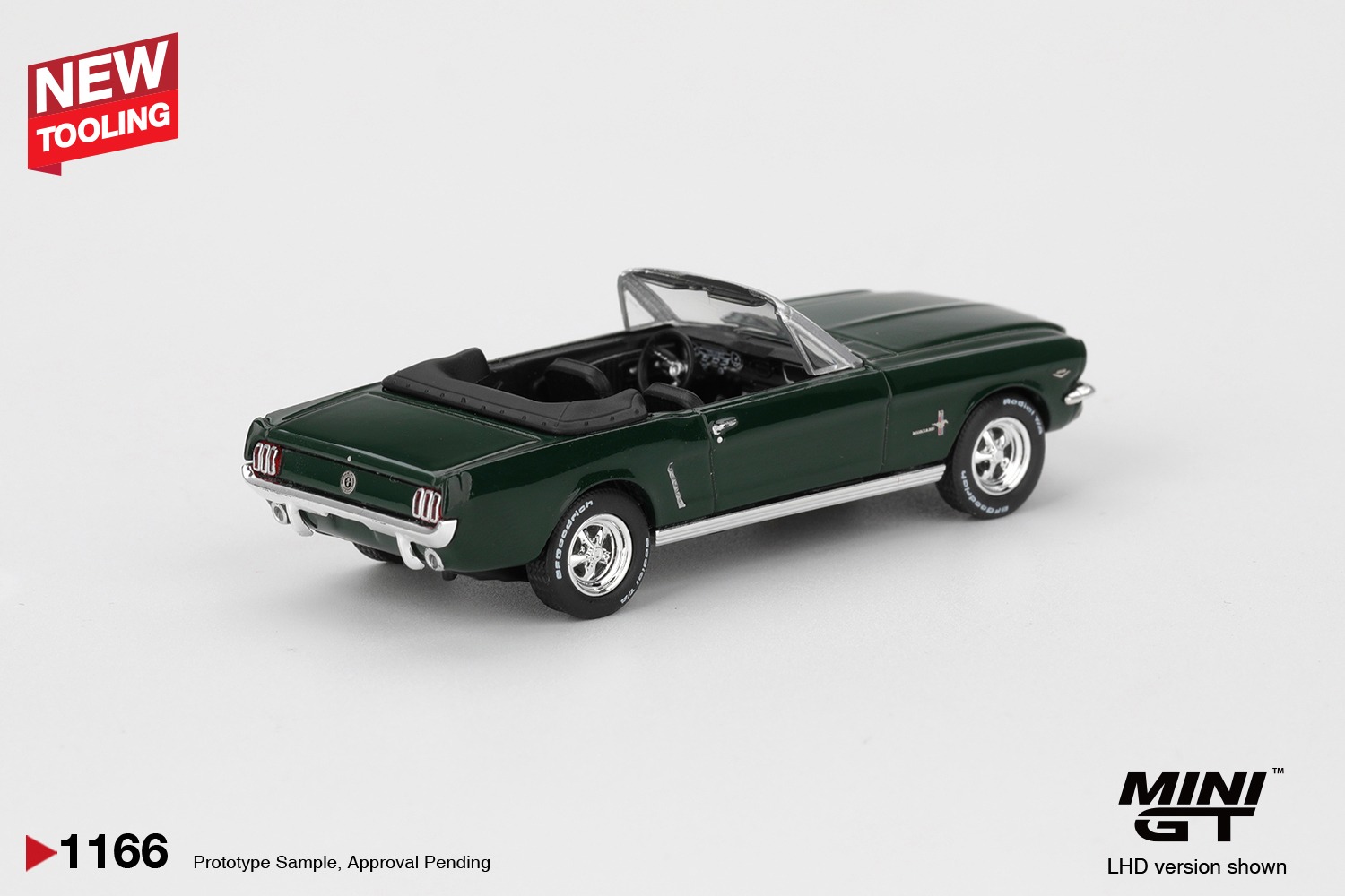 1:64 Mini GT - 1964 Ford Mustang Convertible, highland green