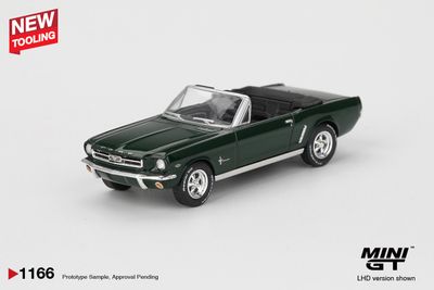 1:64 Mini GT - 1964 Ford Mustang Convertible, highland green