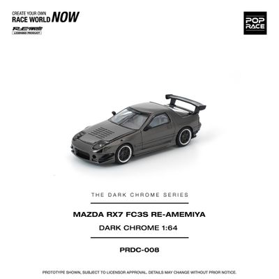 1:64 Pop Race Limited - Mazda RX7-FC3S Re-Amemiya *The Dark Chrome Series* 1:64 Pop Race Limited - Mazda RX7-FC3S Re-Amemiya *The Dark Chrome Series*