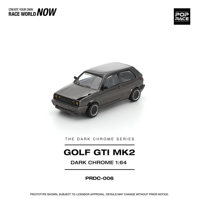 1:64 Pop Race Limited - Golf GTI MK2 *The Dark Chrome Series*