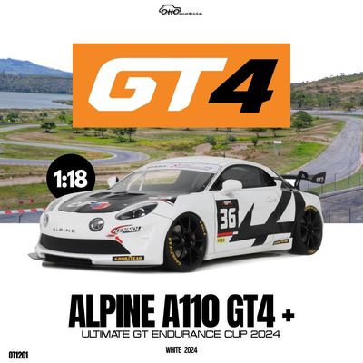 1:18 Otto Mobile - 2024 Alpine A110 GT4 with white Ultimate GT Endurance Cup
