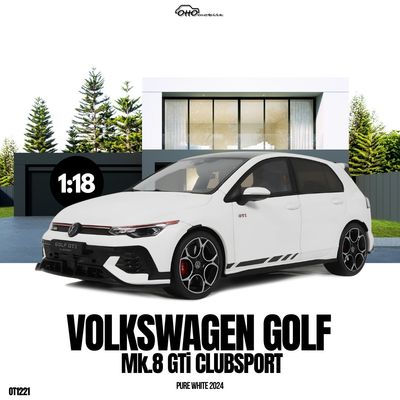 1:18 Otto Mobile - 2024 Volkswagen Golf MK.8 GTI Clubsport White 1:18 Otto Mobile - 2024 Volkswagen Golf MK.8 GTI Clubsport White