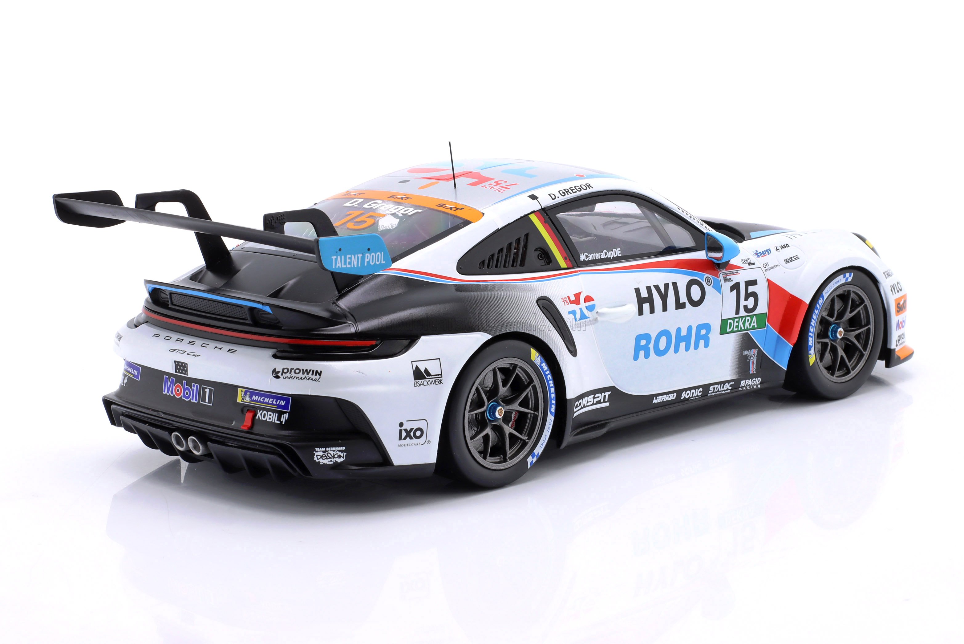 1:18 Ixo - Porsche 911 992-3 GT3 Team 75 Bernhard #15 Porsche Carrera Cup Germany Season 2025 D. Gregor