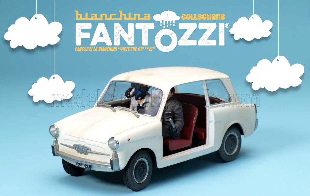1:18 CLC Models - Autobianchi 4-Sitzer mit Fantozzi & Miss Silvani aus dem Film *Fantozzi (1975)*