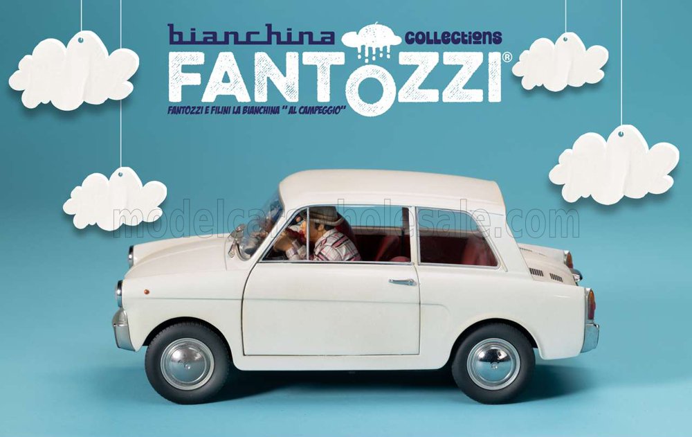 1:18 CLC Models - Autobianchi 4-Sitzer mit Fantozzi & Filini aus dem Film *Fantozzi Subisce Ancora (1983)