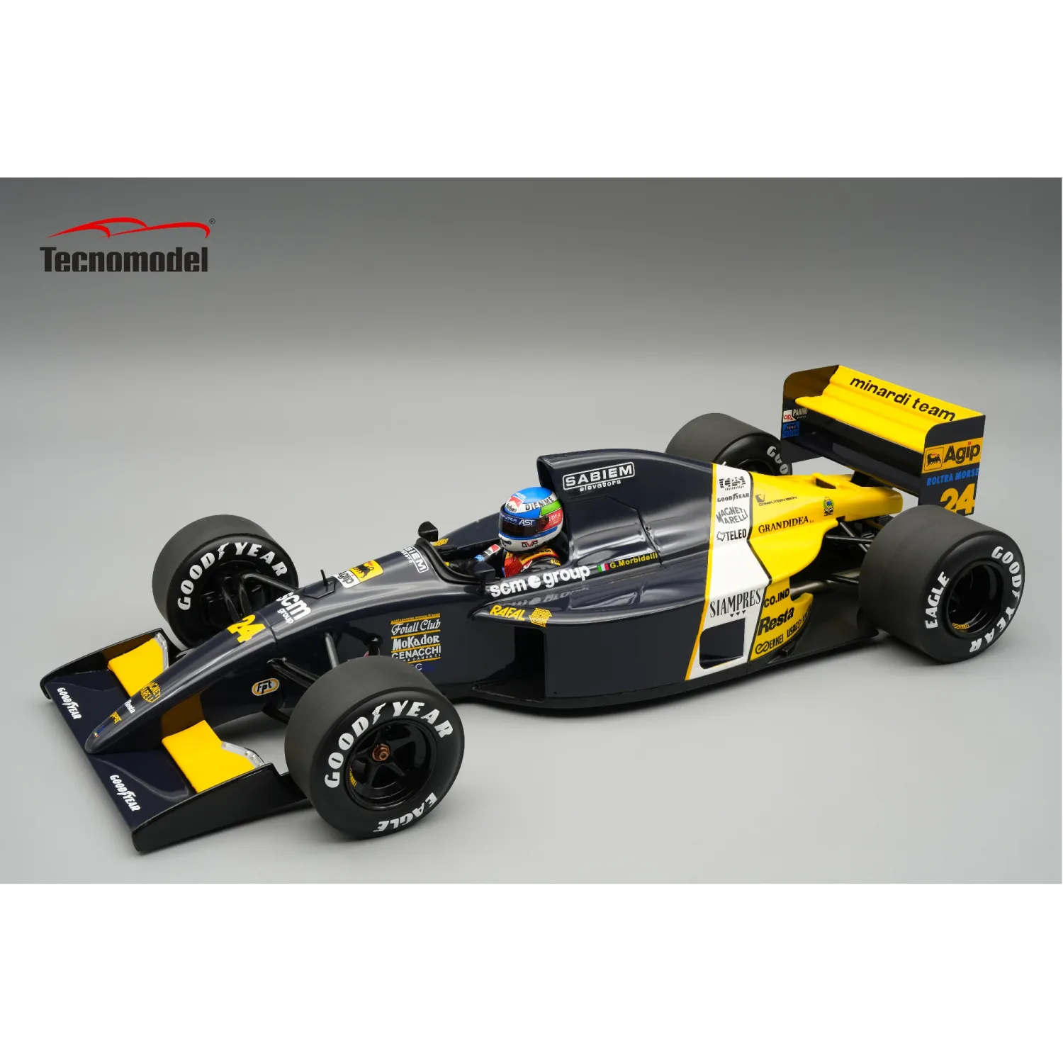 1:18 Tecnomodel - Minardi M191 1991 Ford #24 Spa Francorchamps 1991 G. Morbidelli *With Driver Figure*