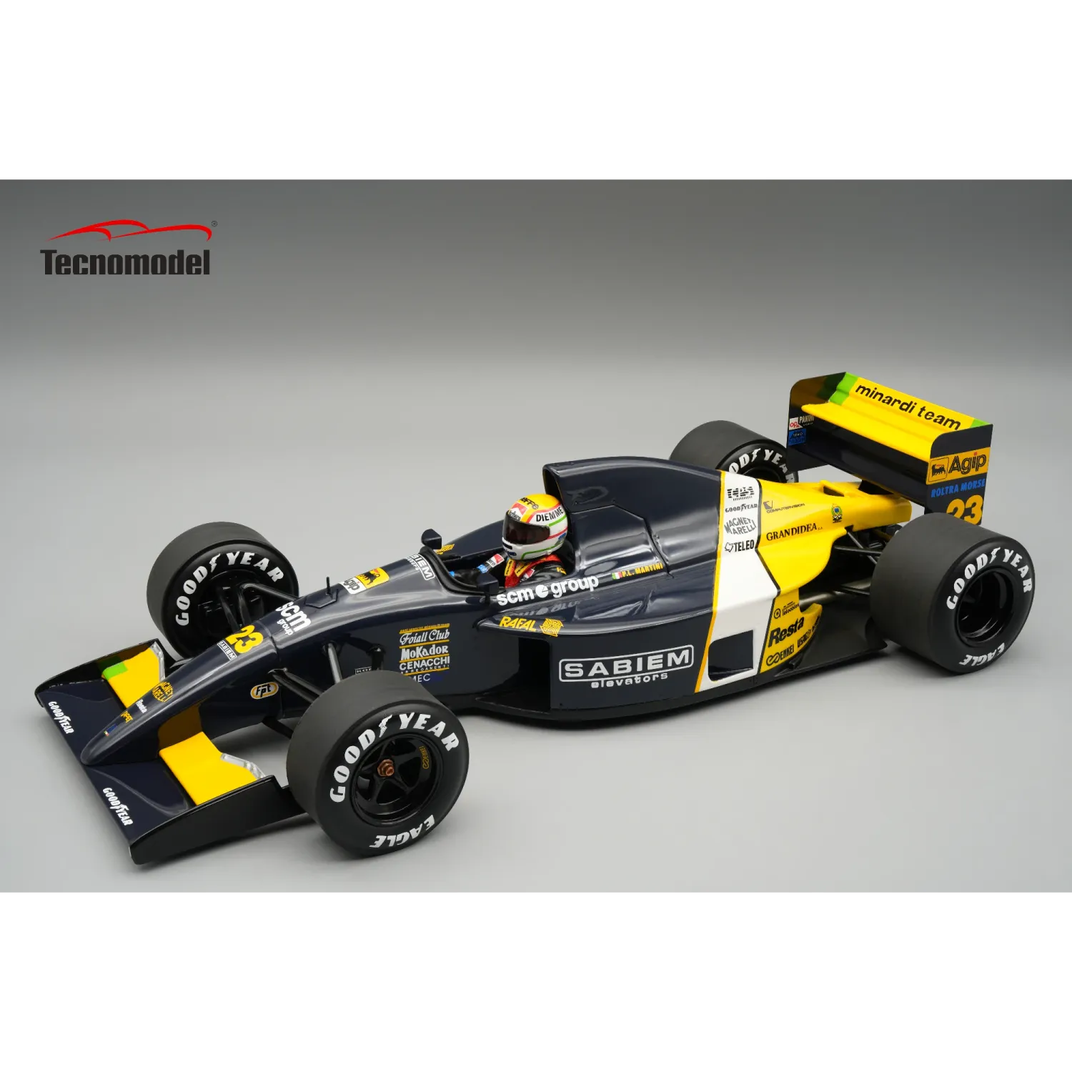 1:18 Tecnomodel - Minardi M191 1991 Ford #23 Monaco GP 1991 P. Martini *With Driver Figure*