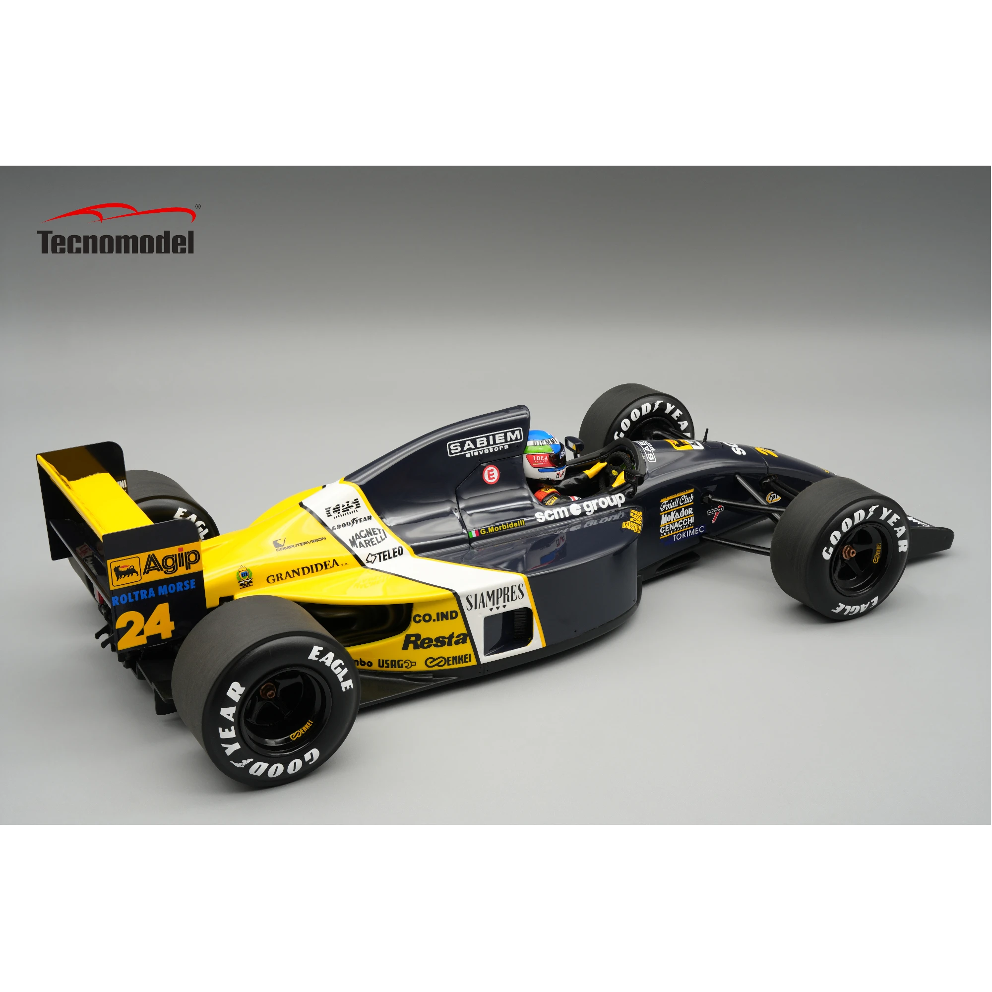 1:18 Tecnomodel - Minardi M191 1991 Ford #24 Spa Francorchamps 1991 G. Morbidelli *With Driver Figure*