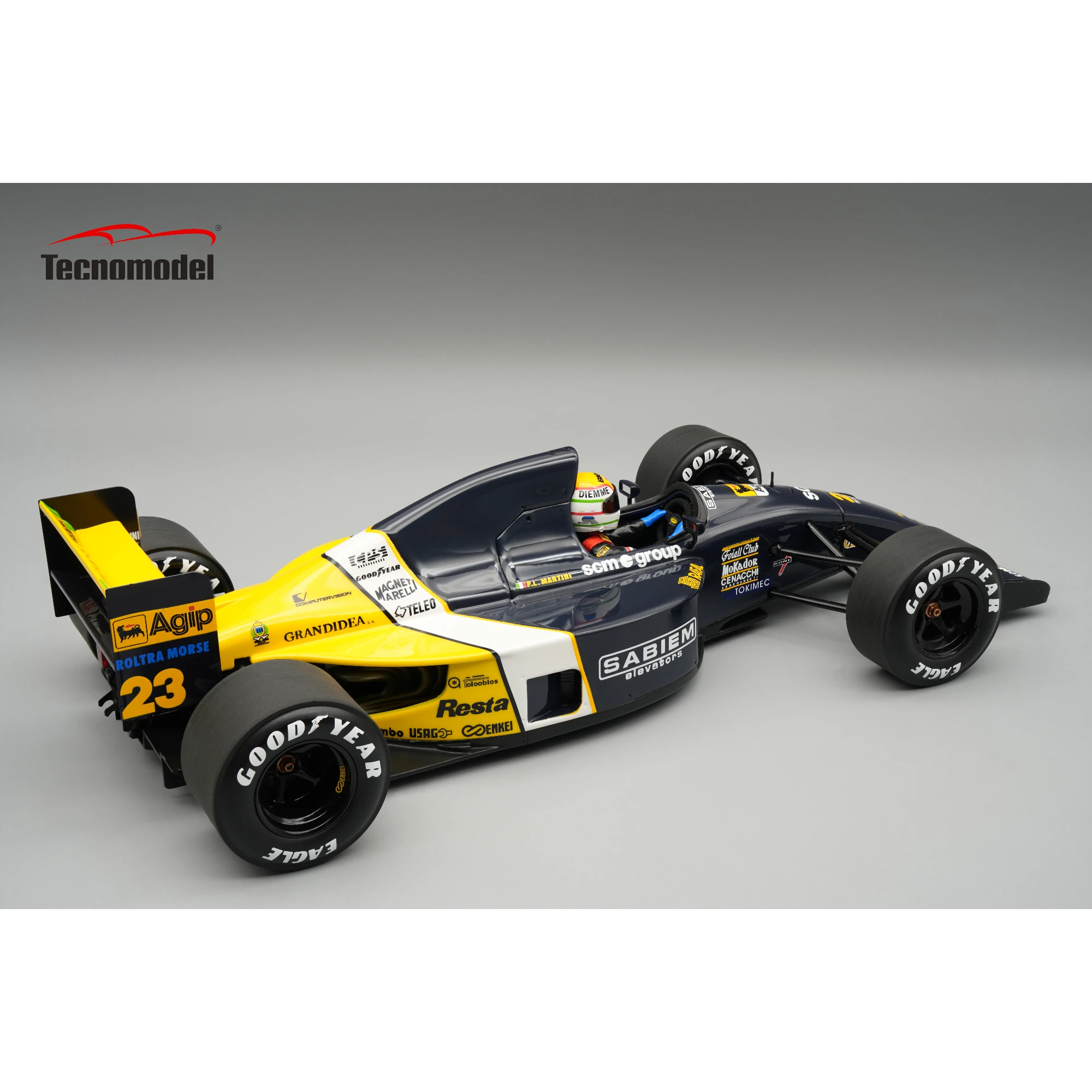 1:18 Tecnomodel - Minardi M191 1991 Ford #23 Monaco GP 1991 P. Martini *With Driver Figure*
