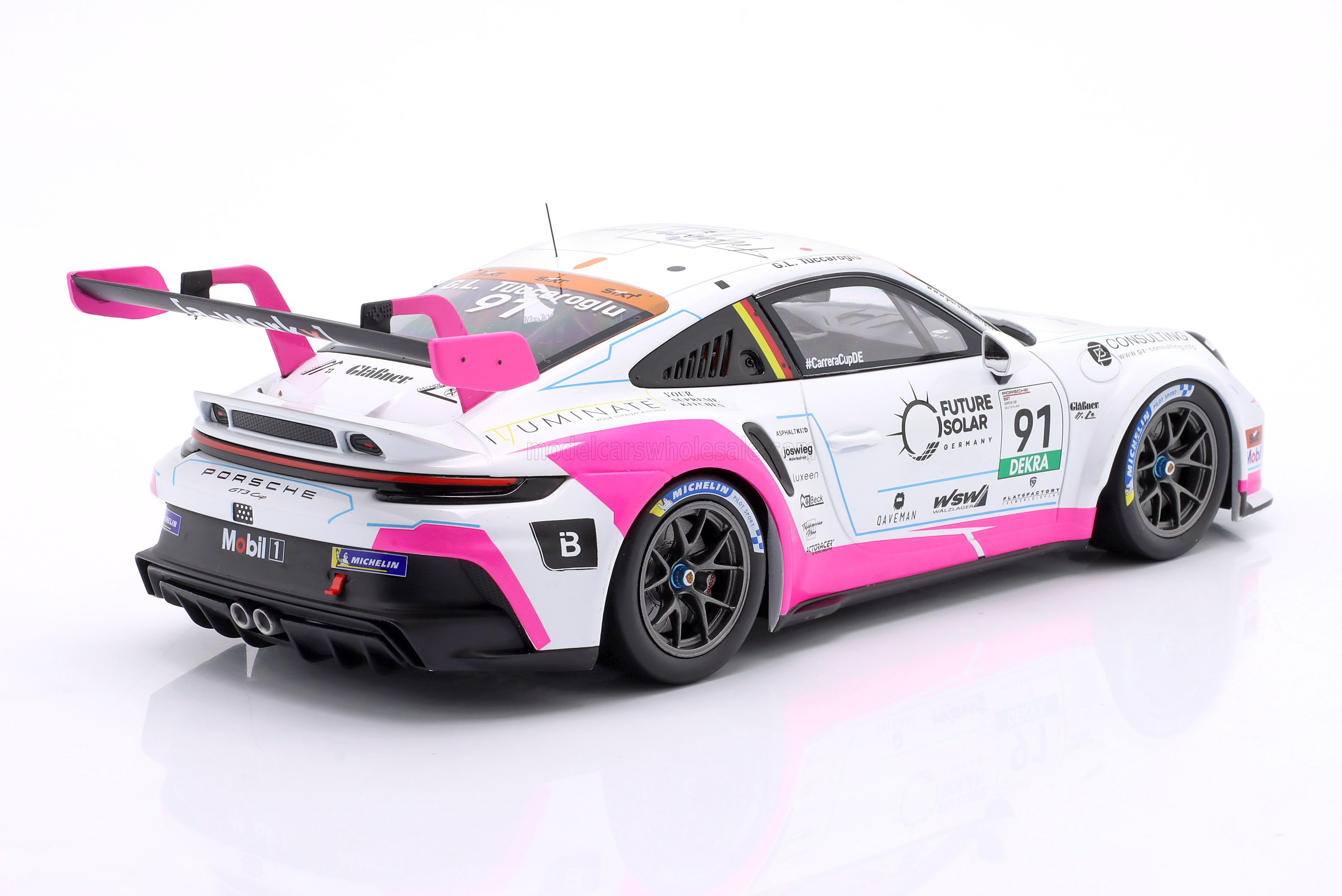 1:18 Ixo - Porsche 911 992-3 GT3 Team Paderborn #91 Porsche Carrera Cup germany Season 2025 G. Tuccaroglu