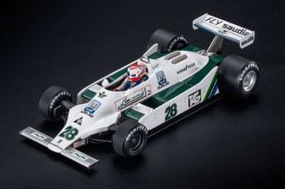 1:18 GP Replicas - Williams F1 FW06 Ford #28 Winner British GP 1979 Clay Regazzoni (Mit Fahrerfigur) 1:18 GP Replicas - Williams F1 FW06 Ford #28 Winner British GP 1979 Clay Regazzoni (Mit Fahrerfigur)