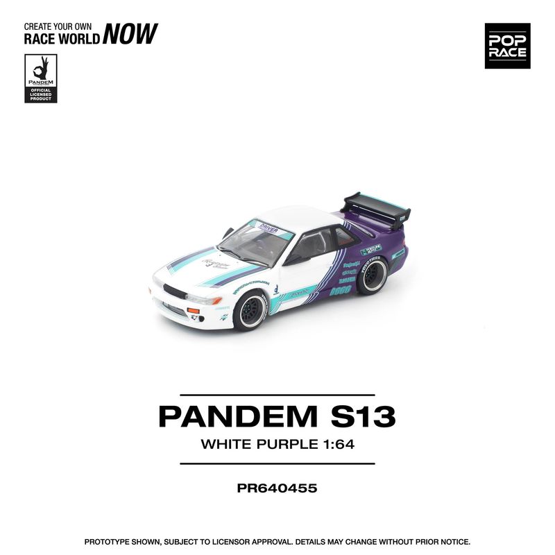 1:64 Pop Race Limited - Pandem S13, white/purple 1:64 Pop Race Limited - Pandem S13, white/purple