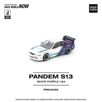 1:64 Pop Race Limited - Pandem S13, white/purple 1:64 Pop Race Limited - Pandem S13, white/purple