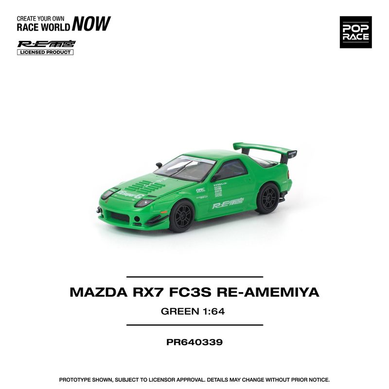 1:64 Pop Race Limited - Mazda RX7 (FC3S) Re-Amemiya, green 1:64 Pop Race Limited - Mazda RX7 (FC3S) Re-Amemiya, green