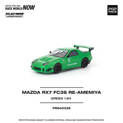 1:64 Pop Race Limited - Mazda RX7 (FC3S) Re-Amemiya, green