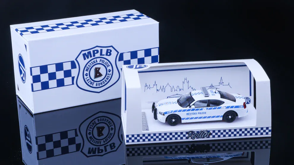 1:64 JR Collectibles - Dodge Charger *Adam*, white/blue