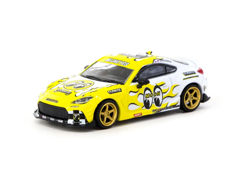 1:64 Tarmac - Toyota GR86 *MOONEYES*, white/yellow