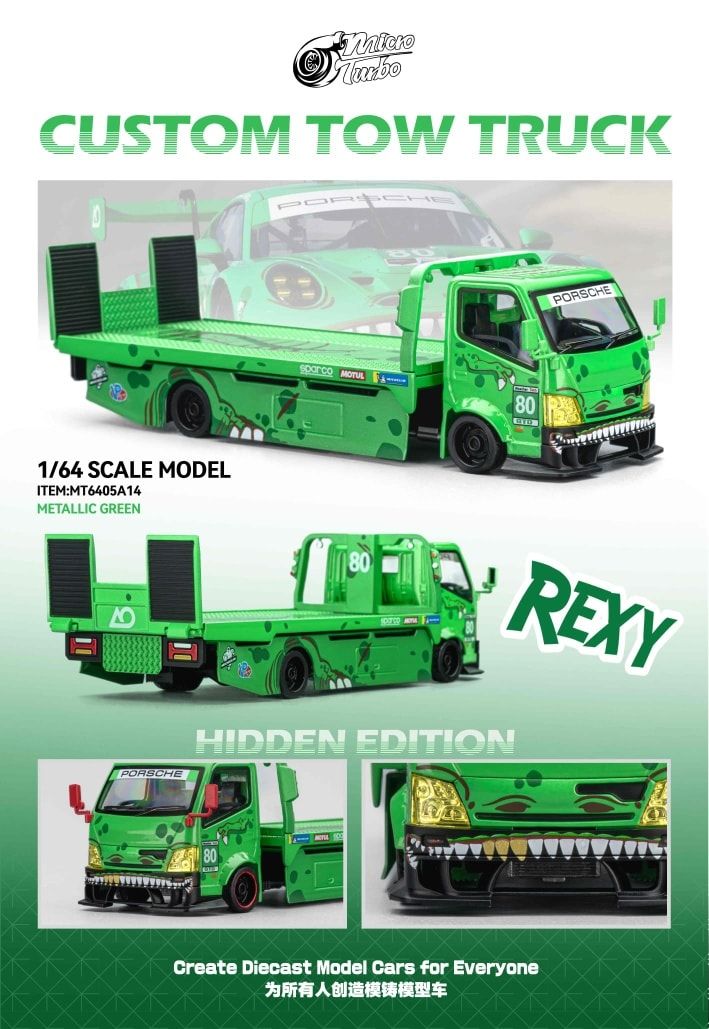 1:64 Microturbo - Custom Hauler *Green Dino*, green