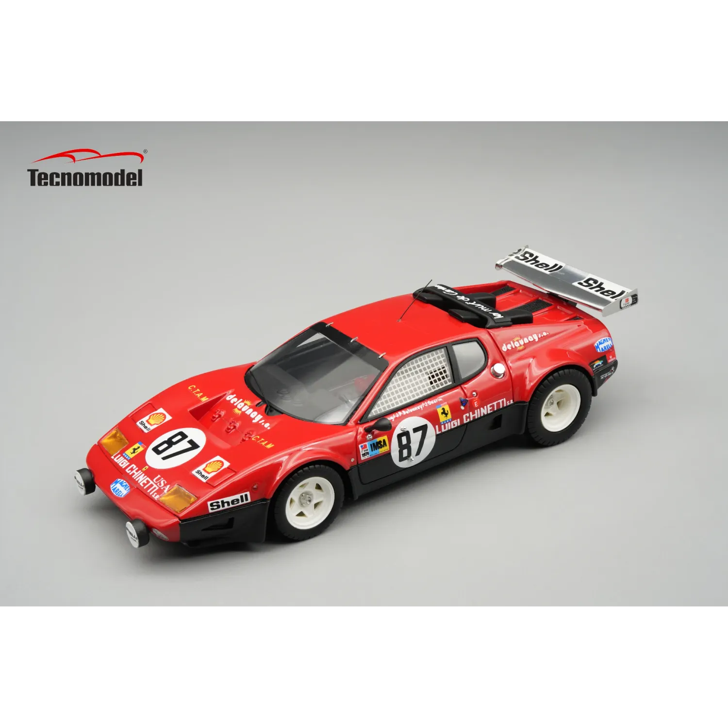 1:43 Tecnomodel - Ferrari 512BB 4.9L Team Luigi Chinetti #87 24h Le Mans 1978 J.P. Delaunay - J. Guerin - G. Young