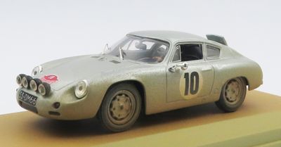 1:43 Best Model - Porsche 1600 GS Abarth Team Pablo Picasso #10 Rally Dos Catalunas 1965 Hospitalier