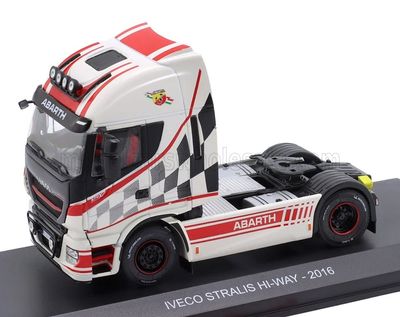 1:43 Hechette - IVECO FIAT - STRALIS E5 HI-WAY TRACTOR TRUCK ABARTH 2-ASSI 2016 - WHITE RED BLACK 1:43 Hechette - IVECO FIAT - STRALIS E5 HI-WAY TRACTOR TRUCK ABARTH 2-ASSI 2016 - WHITE RED BLACK
