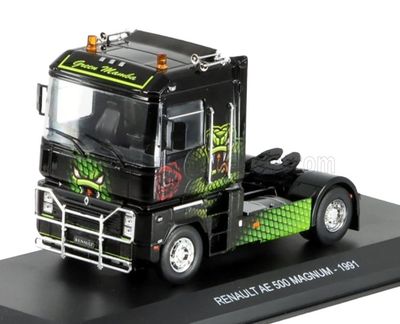 1:43 Hechette - RENAULT - MAGNUM AE500 TRACTOR TRUCK 2-ASSI 1991 - GREEN MAMBA 1:43 Hechette - RENAULT - MAGNUM AE500 TRACTOR TRUCK 2-ASSI 1991 - GREEN MAMBA