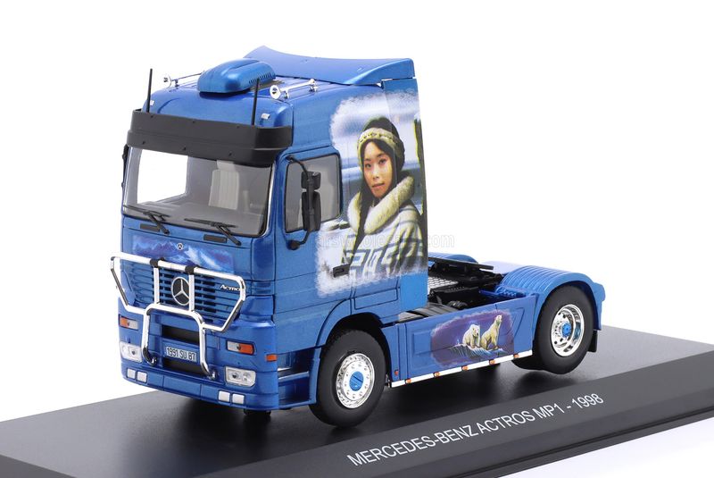 1:43 Hechette - MERCEDES BENZ - ACTROS 1851 MP1 TRACTOR TRUCK 2-ASSI 1998 - ESKIMO ARCTIC AIRBRUSH
