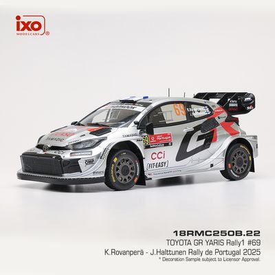 1:18 Ixo - Toyota GR Yaris Rally1, Rally Portugal, 2025, #69, K. Rovanperä - J. Halttunen 1:18 Ixo - Toyota GR Yaris Rally1, Rally Portugal, 2025, #69, K. Rovanperä - J. Halttunen