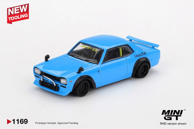 1:64 Mini GT - 2015 Nissan Hakosuka *Nissan LB Works Hakosuka*, baby blue 1:64 Mini GT - 2015 Nissan Hakosuka *Nissan LB Works Hakosuka*, baby blue