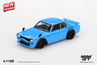 1:64 Mini GT - 2015 Nissan Hakosuka *Nissan LB Works Hakosuka*, baby blue 1:64 Mini GT - 2015 Nissan Hakosuka *Nissan LB Works Hakosuka*, baby blue