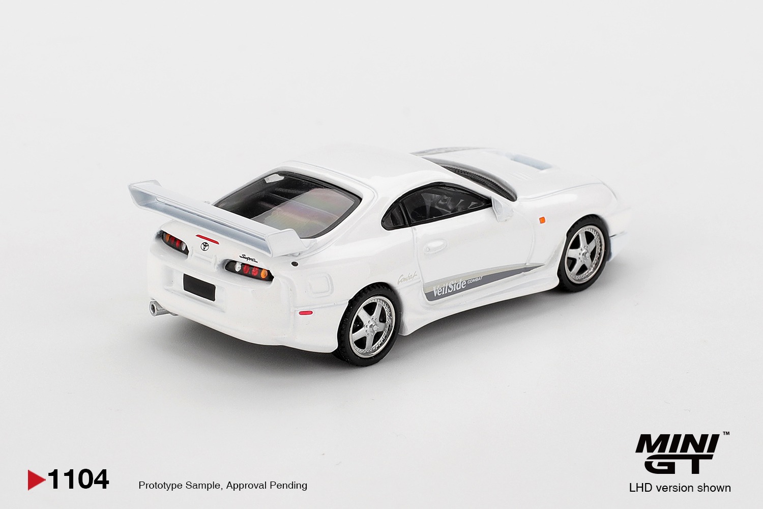 1:64 Mini GT - 2014 Toyota Supra MK4 (A80) Veilside Combat V-I, white pearl metallic