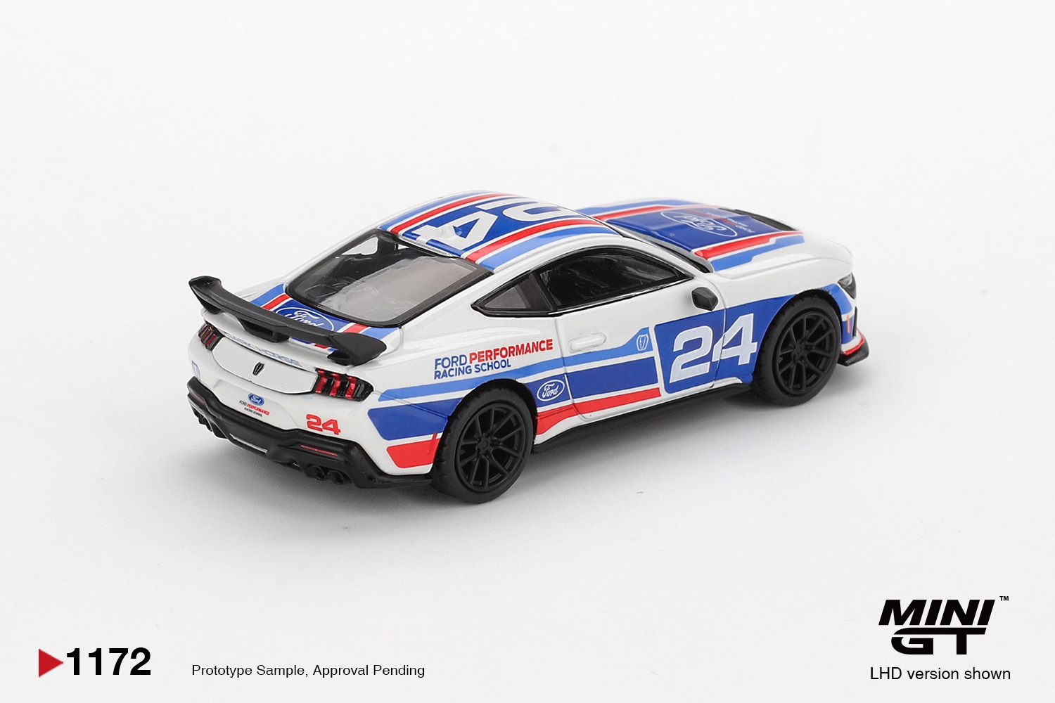 1:64 Mini GT - 2025 Ford Mustang Dark Horse #24 Ford Performance Racing School