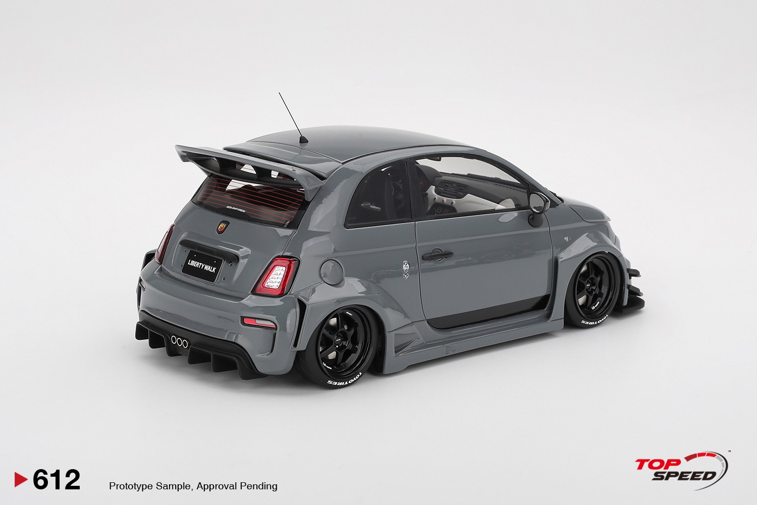 1:18 TSM - 2024 Fiat Nuova 500 abarth 595 LB Works Grey