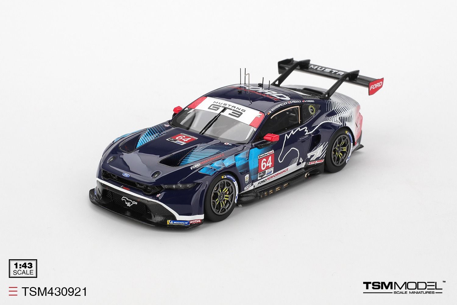 1:43 TSM - Ford Mustang GT3 5.4L V8 Team Multimatic Motorsport #64 Imsa 24h Daytona 2025 A. Cindric - S. Prialux - M. Rockenfeller