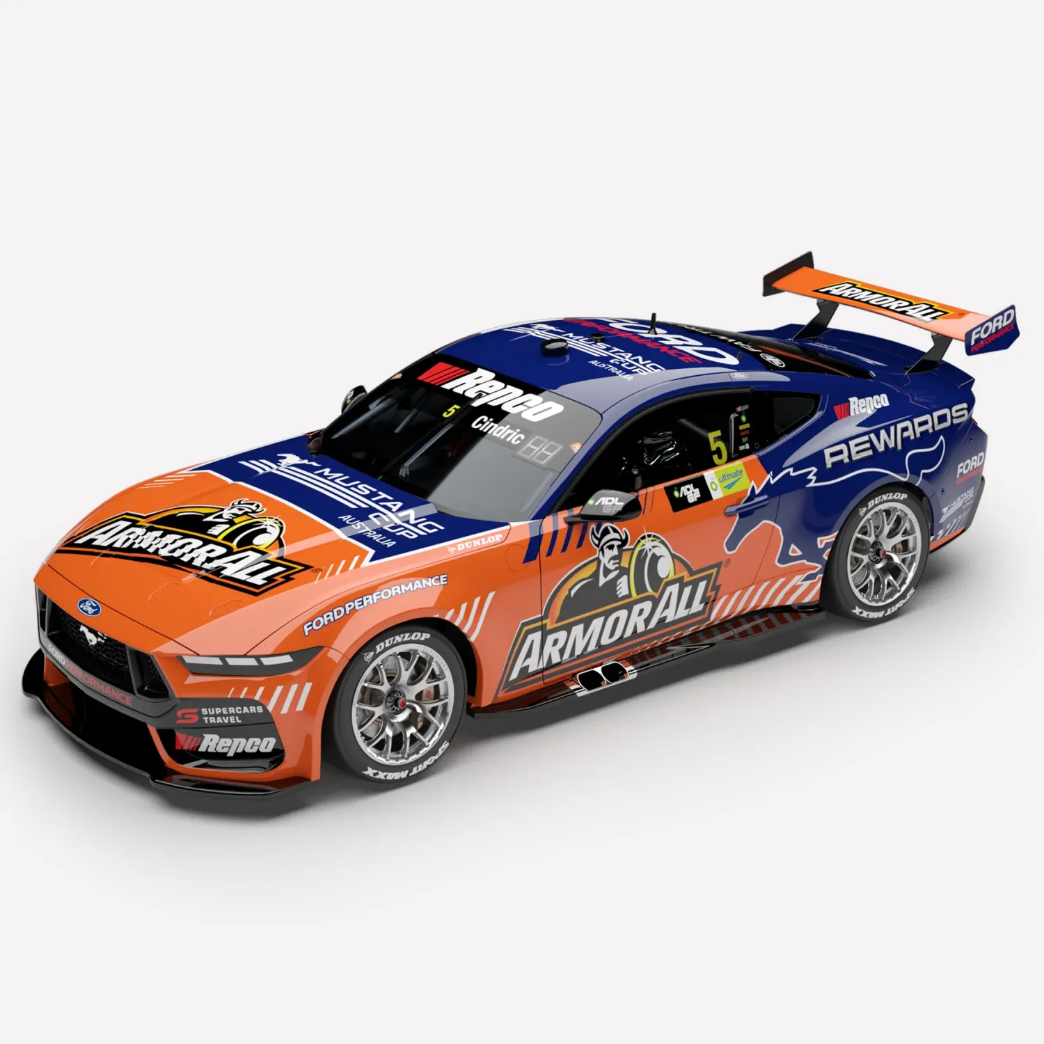 1:18 Authentic Collectables - Tickford / Ford Performance Racing #5 Ford Mustang GT - 2025 BP Adelaide Grand Final Wildcard - Driver: Austin Cindric