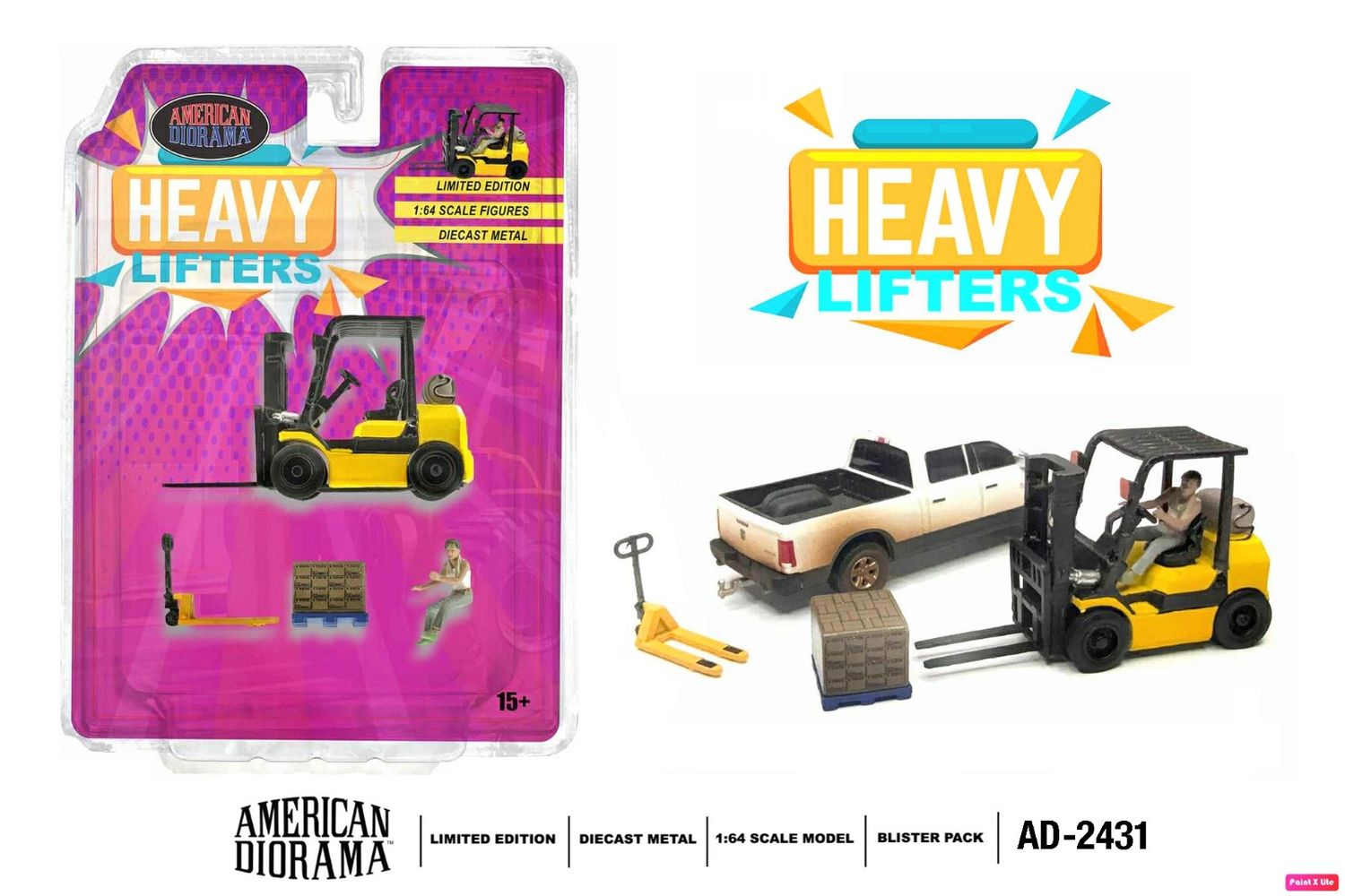 1:64 American Diorama - Forklift set - Set A