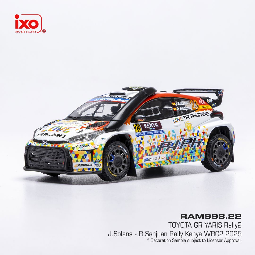 1:43 Ixo - Toyota GR Yaris Rally2, Safari Rallye Kenia, 2025, #23, J. Solans - R. Sanjuan