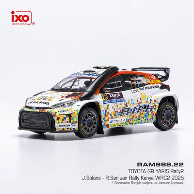 1:43 Ixo - Toyota GR Yaris Rally2, Safari Rallye Kenia, 2025, #23, J. Solans - R. Sanjuan