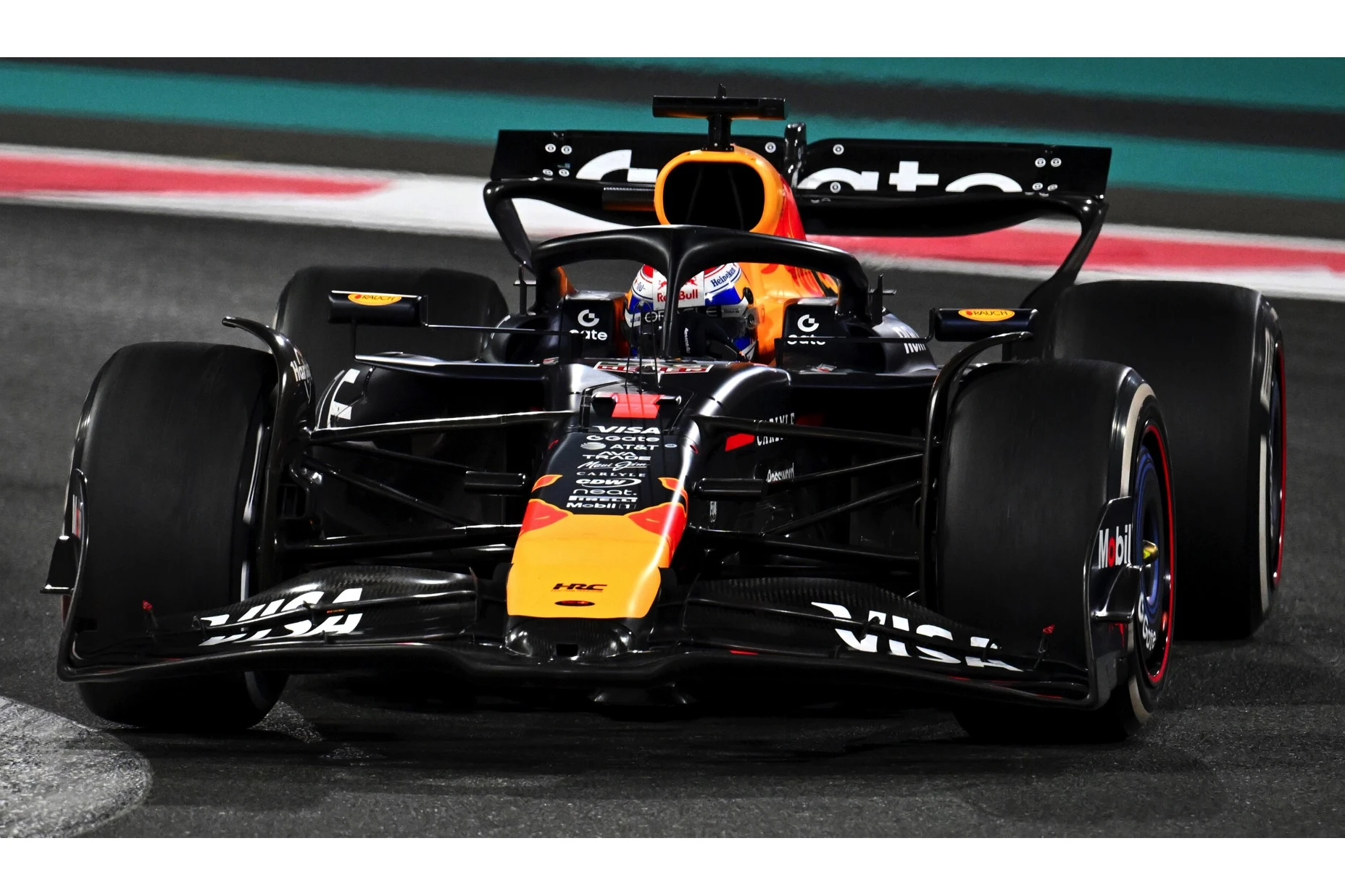 1:43 Spark - Red Bull Racing RB21 No.1 Oracle Red Bull Racing Winner Abu Dhabi GP 2025 Max Verstappen (with pit board)