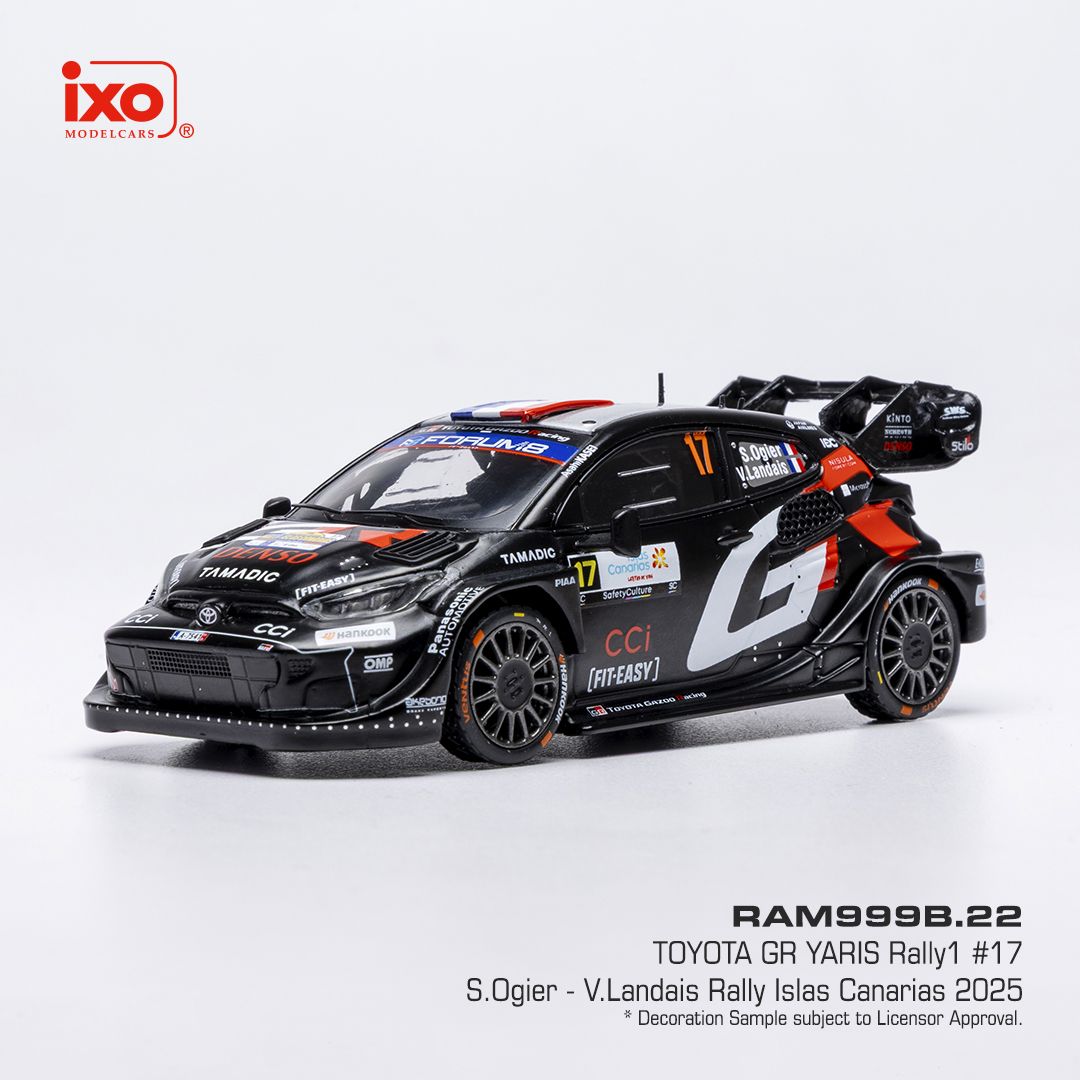 1:43 Ixo - Toyota GR Yaris Rally1, Rally Islas Canaris, 2025, #17, S. Ogier - V. Landais