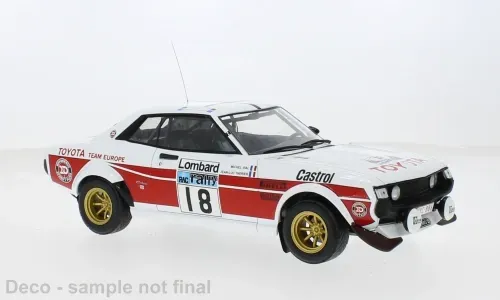 1:18 Ixo - 1977 Toyota Celica 2000 GT (RA21) Rally #18 RAC Rally J-L.Therier M.Vial