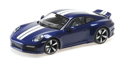 1:18 Minichamps - PORSCHE 911 (992) SPORT CLASSIC – 2022 – BLUE METALLIC