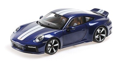 1:18 Minichamps - PORSCHE 911 (992) SPORT CLASSIC – 2022 – BLUE METALLIC