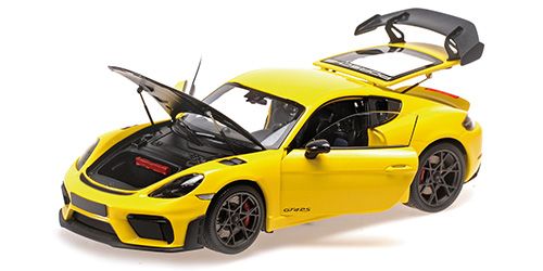 1:18 Minichamps - PORSCHE CAYMAN GT4 RS - 2024 -YELLOW W/ WEISSACH PACKAGE