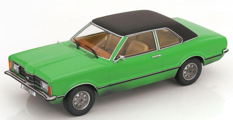 1:18 KK Scale - Ford Taunus GXL Limousine - Dirty Version 1971 grün/mattschwarz