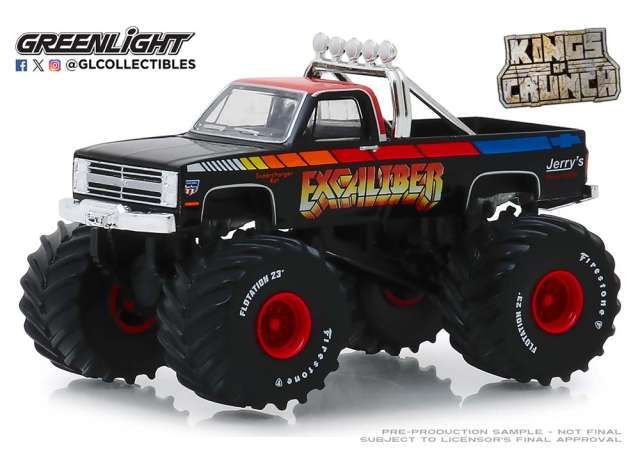 1:64 Greenlight - 1987 Chevrolet K20 — Excaliber * Kings of Crunch - The Greatest Hits*