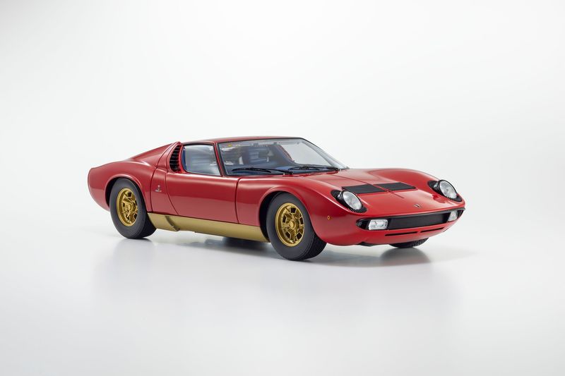 1:12 Kyosho - Lamborghini Miura P 400 Red/Blue interior