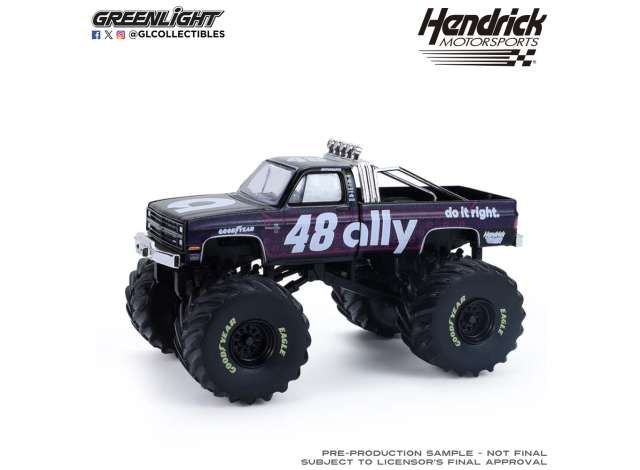 1:64 Greenlight - 1984 Chevrolet Silverado Monster Truck #48 Ally *Kings of Crunch-Hendrick Motorsports*