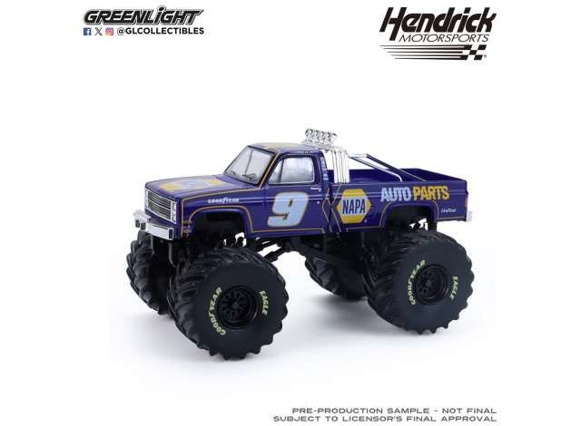 1:64 Greenlight - 1984 Chevrolet C-20 Monster Truck #9 *Kings of Crunch-Hendrick Motorsports*